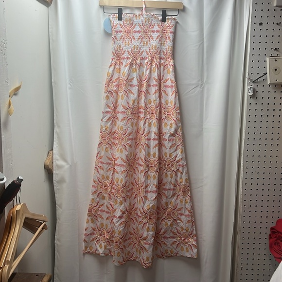 Hill House Orange Shell Mosaic Cotton Lucy Nap Dress- S - Picture 3 of 7